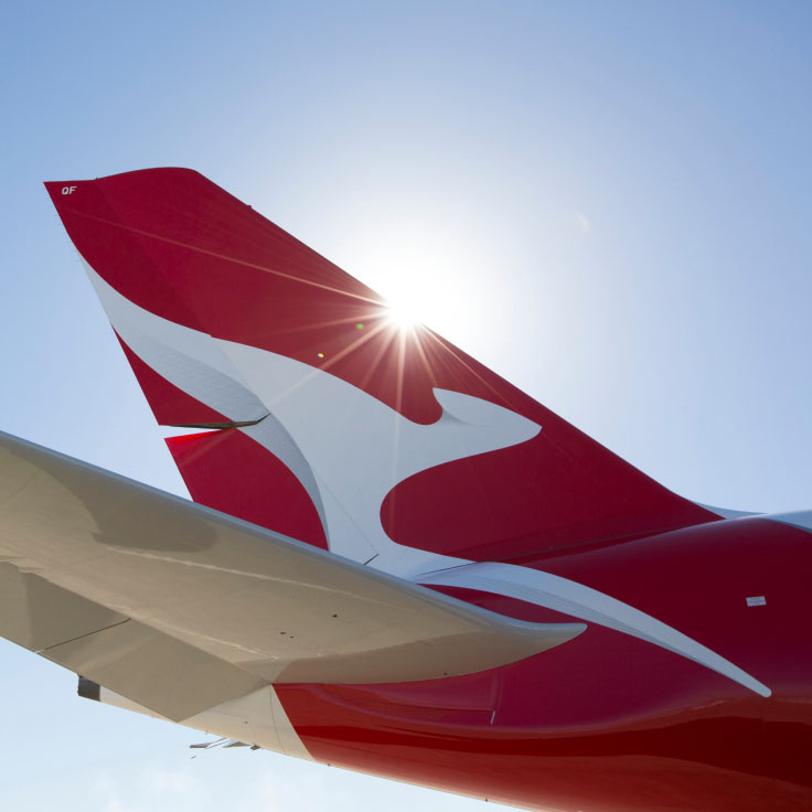 Qantas plane tail