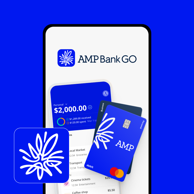 Smart banking cards and phone screen