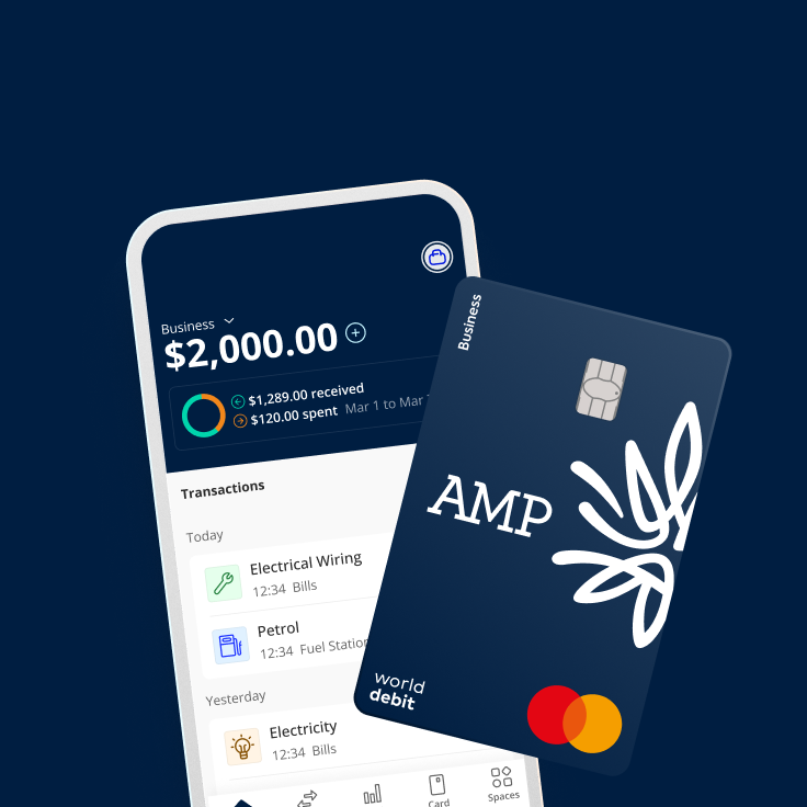 Smart banking cards and phone screen