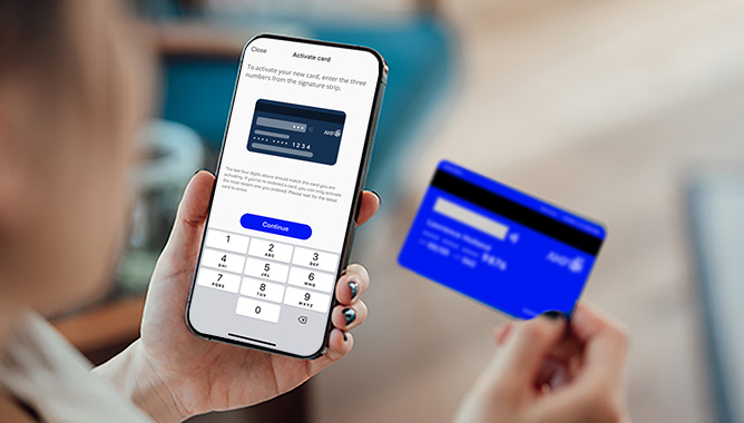 woman confirming card details